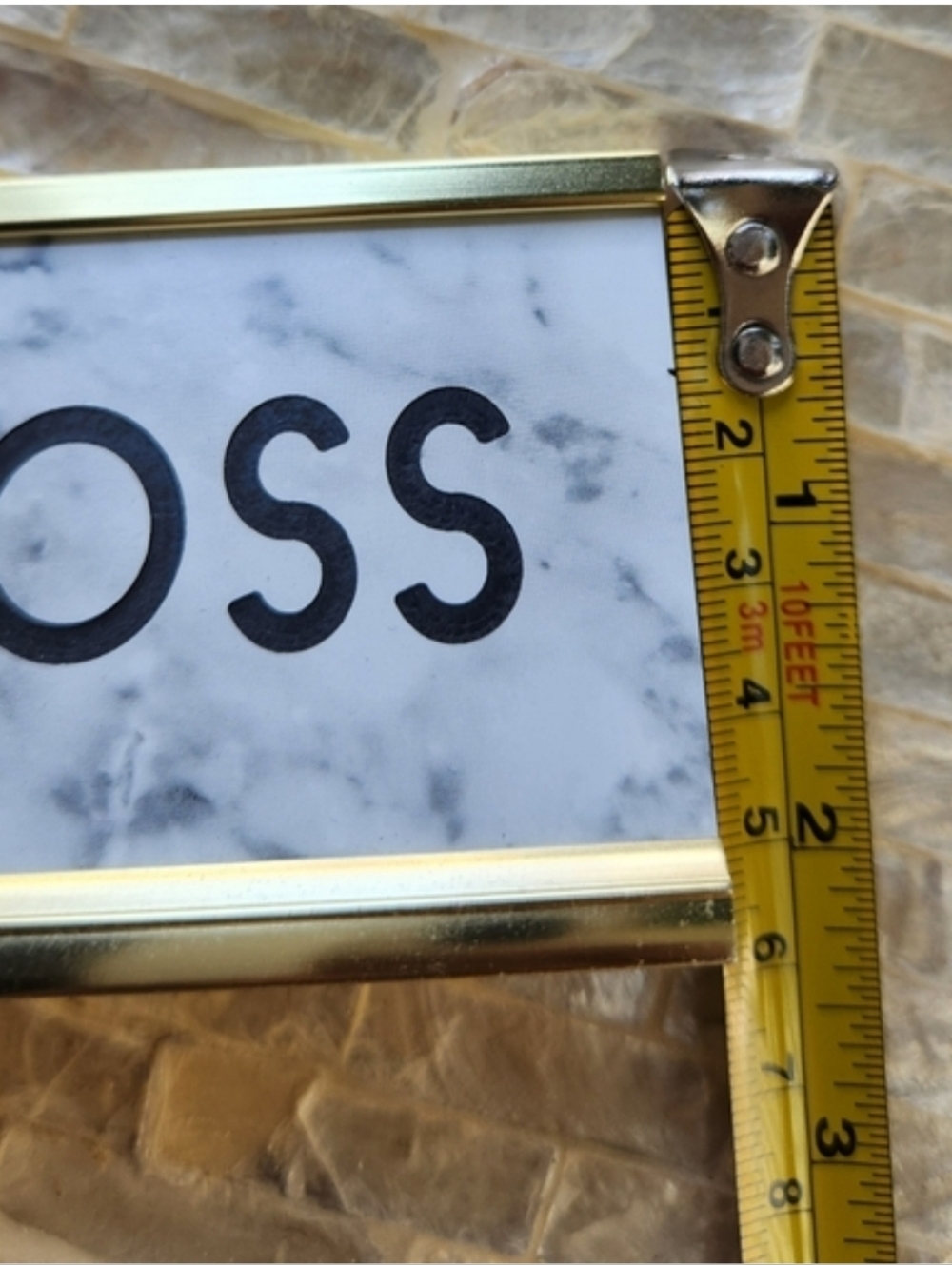 I Am The Boss Decorative Sign with Gold Frame - Picture 2 of 3